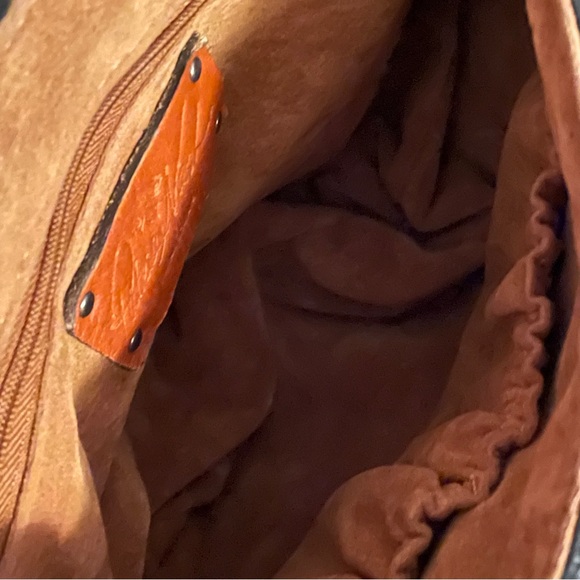 Patricia Nash Bag crossbody saddle bag tooled black leather - Picture 7 of 8